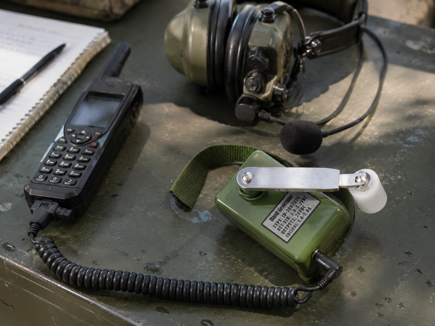 Satellite phone emergency charging